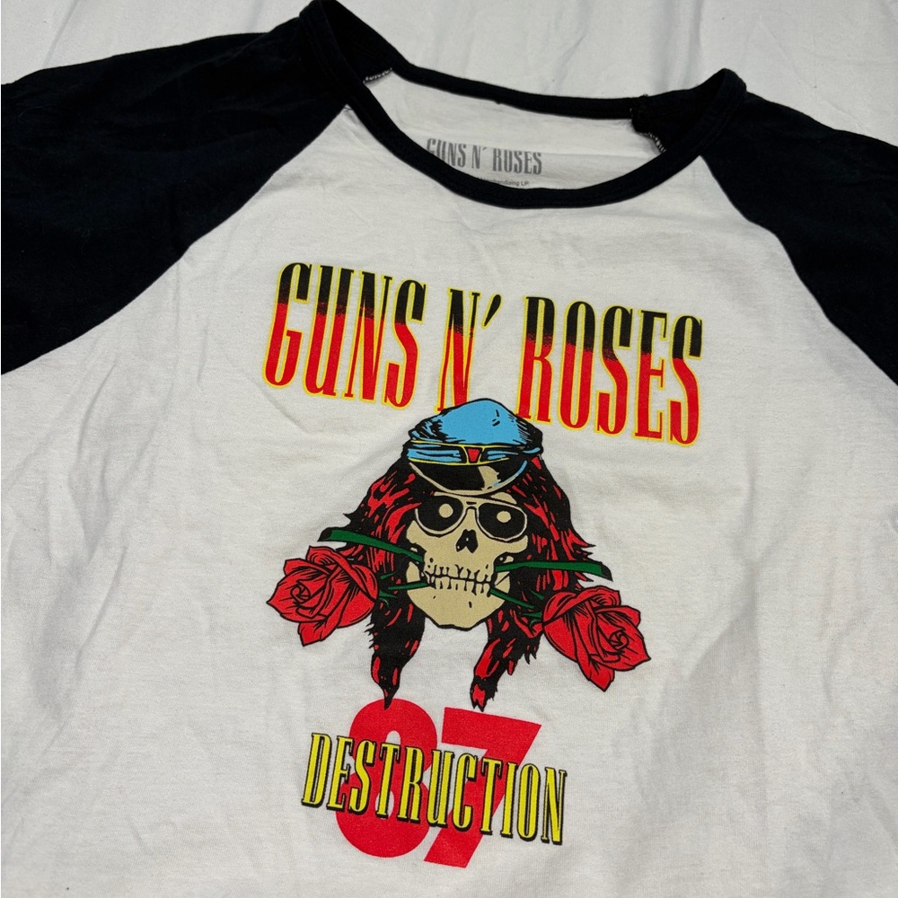 Guns And Roses Crop Top Large